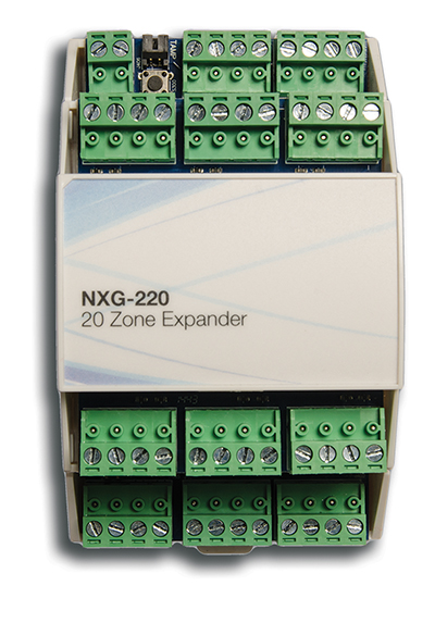 01347 Uitbreidingsmodule voor NXG centrales, 20 bedrade zones, DIN rail