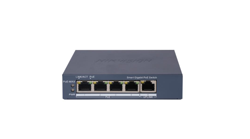 20001513 Hikvision 4-poorts Gigabit Smart PoE Switch