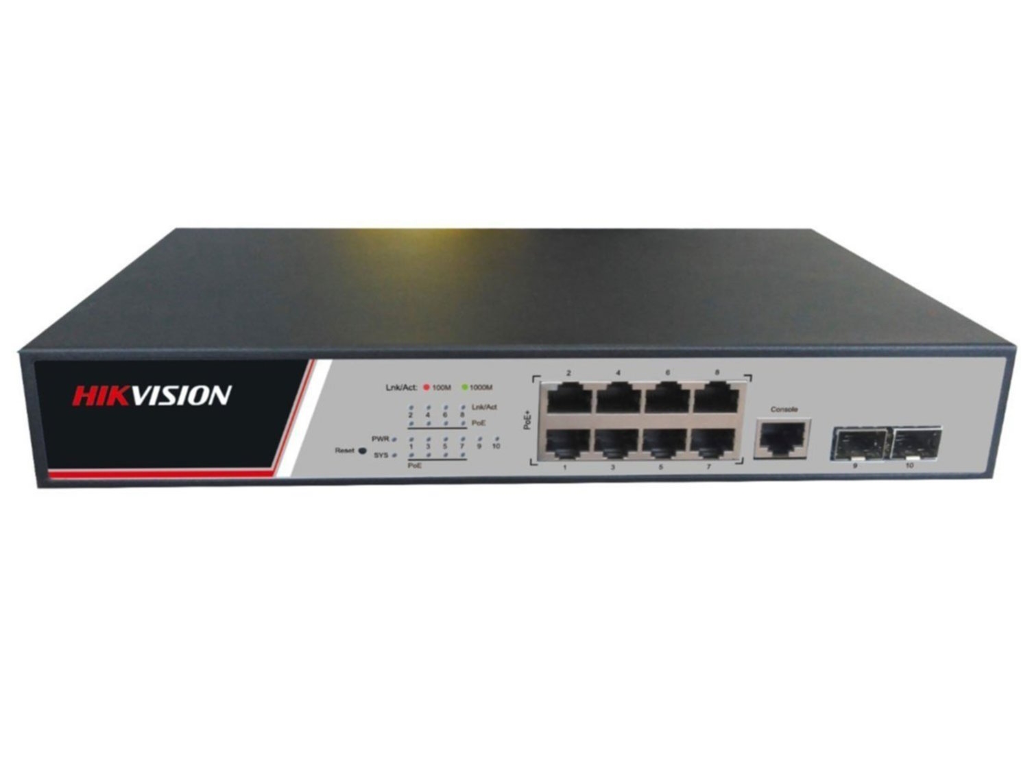 20001524 Hikvision 8-poorts Gigabit Full managed PoE Switch