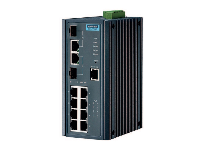 3005036 PRAESENSA Ethernet switch, 8xPoE, 2xSFP